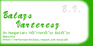 balazs varteresz business card